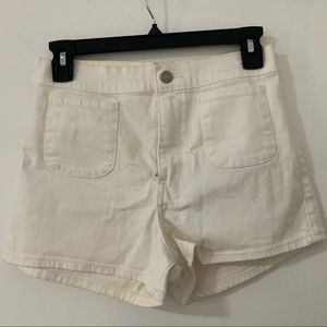 High-waisted White Shorts size 4